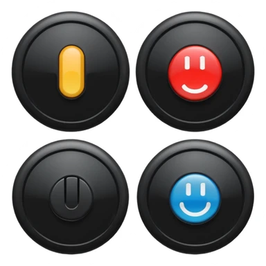 switch on button in black sticker