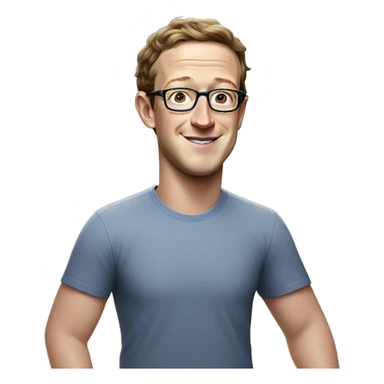 mark zuckerberg in glasses runs left full body sticker