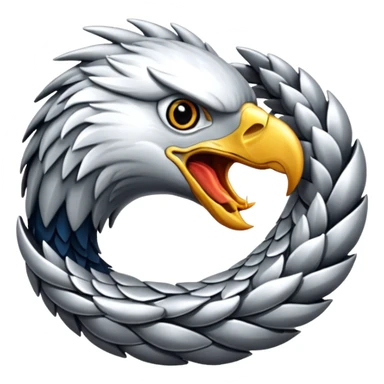 Silver Elder Scrolls Online eagle eating its tail Ouroboro sticker