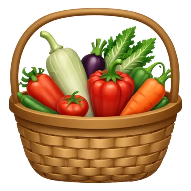 generate an image for vegetables basket sticker