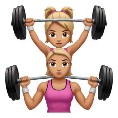 girls lifting weights sticker
