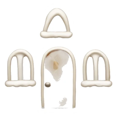 Cosy beige gingerbread house  sticker