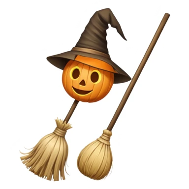 witch's broom sticker