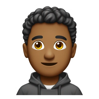 chico despeinado con sudadera sticker