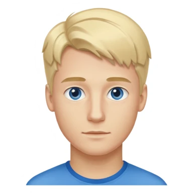 German 3d 20 year old man blonde hair blue eyes  sticker