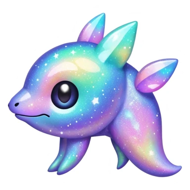 Pastel nebula glittery Randomly-colored sparkly exotic Fakémon-creature sticker