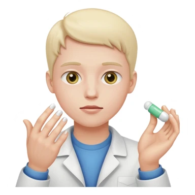 Joven tomando pastilla sticker