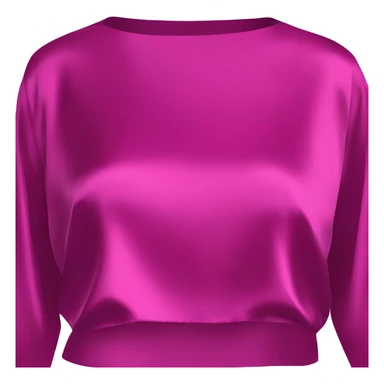 Realistic magenta cut out silk crop top blouse. sticker