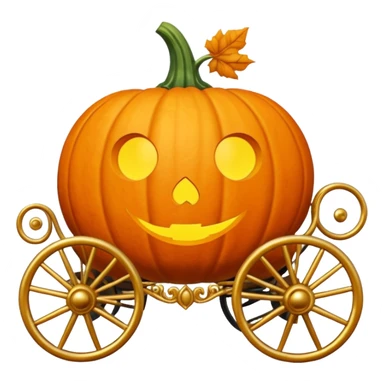 pumpkin carriage sticker
