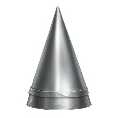 a pointed conspiracy tin foil hat pulled down to the nose sticker