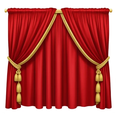 Simple red curtains  sticker