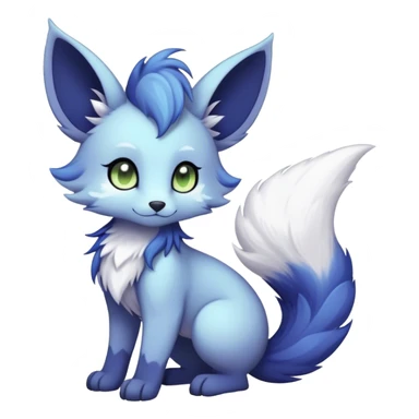 Kawaii dark fantasy ethereal anthro fursona Fakemon with tufted tail  sticker