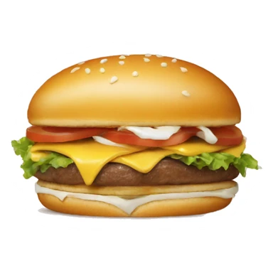 Macron mange hamburger sticker