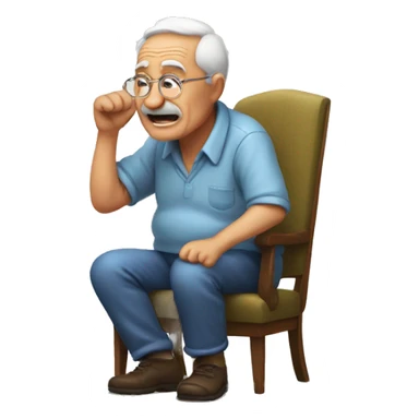 farting grandfather sticker