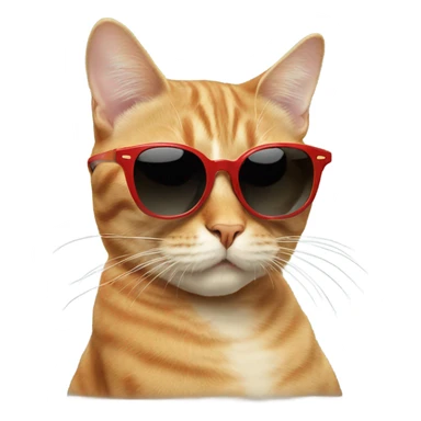 Cat with sunglasses smoking sticker