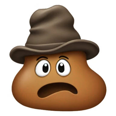 Poop with a hat sticker