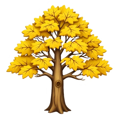 tree with yellow leaves sticker