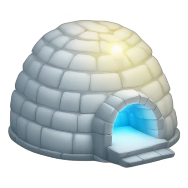 igloo with big idea bulb glowing sticker
