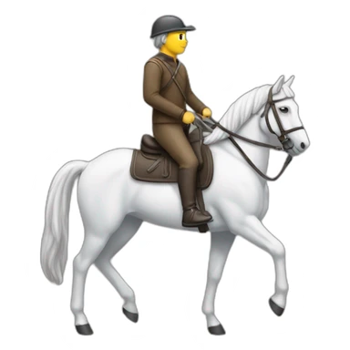 Un humain sur un cheval sticker