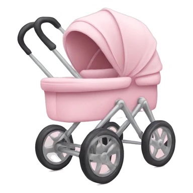 Light pink baby stroller cute sticker