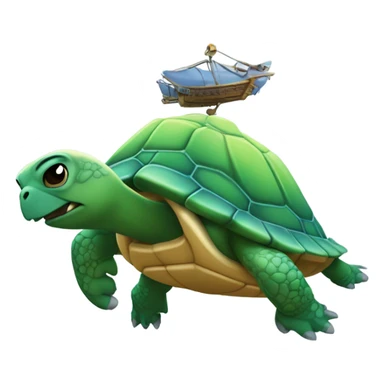 Tortuga volando sticker