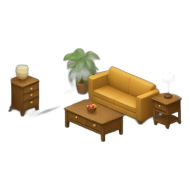furniture isometric view sticker
