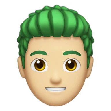 roronoa zoro with black hair sticker