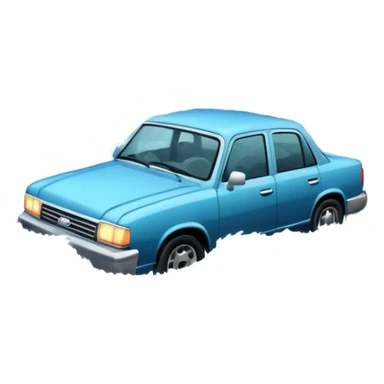 showing a flood disaster scene with strong water waves overflowing streets, partially submerged houses and cars, dark cloudy sky sticker