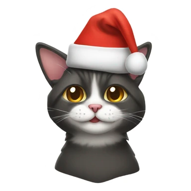 christmas hat cat sticker