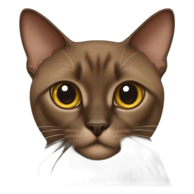 Brown Burmese cat sticker