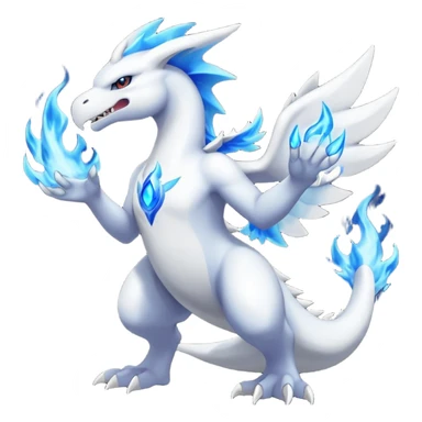 Latios-Reshiram-Fusion with blue flames (full body) sticker