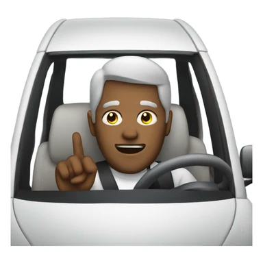 Man driving with loud music  sticker