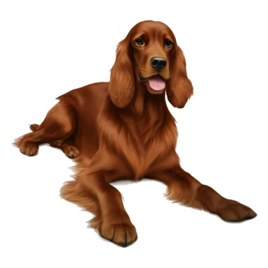 Irish setter and girl blanket sticker