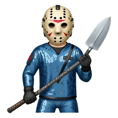 Jason Voorhees with slate sequin outfit  sticker