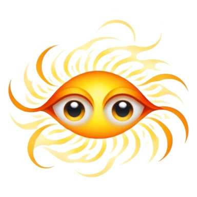 A mirage entity that appears as a shimmering, ever-shifting silhouette with eyes of swirling heat distortion, capable of creating duplicate illusions of itself that can solidify briefly to attack. sticker