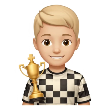 Kid with trophy, Chess club. sticker