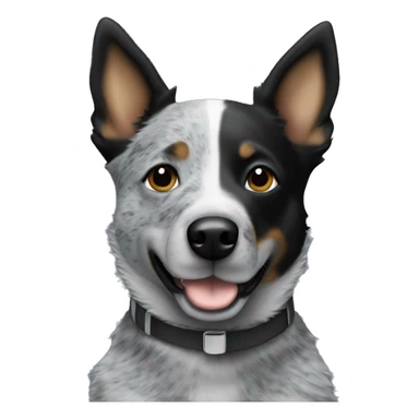 Blue heeler that is black and gray sticker