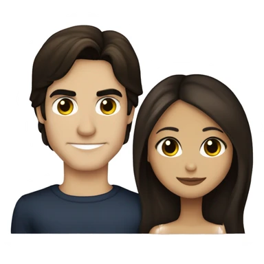 Elena Gilbert and damon Salvatore  sticker