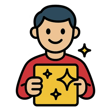 Add sparkles to the gold tablet, color outline style, with no background. sticker