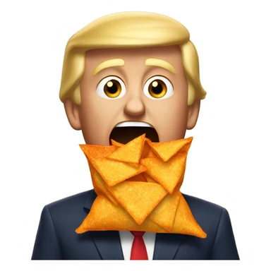 trump eat doritos sticker