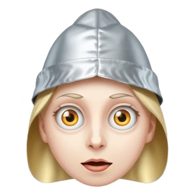 foil hat crazy eye sticker