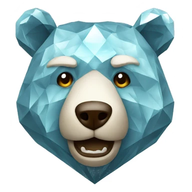Bear head made out of diamond sticker