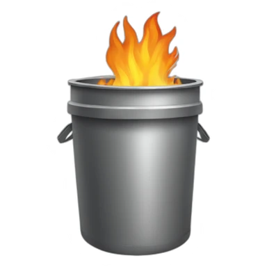poubelle en feu sticker