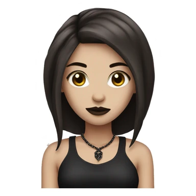 Goth girl wih brown hair  sticker