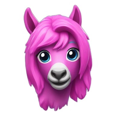 Fortnite lama pink and blue sticker