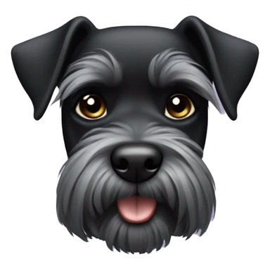black miniature schnauzer dog sticker