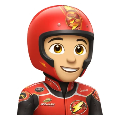 Flash McQueen giving a kiss sticker