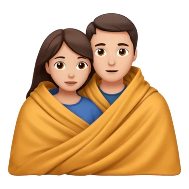 Woman and man in bed covered under a blanket on top of each other having sex sticker