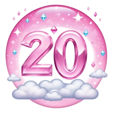 Happy 20th birthday to Dakota written in the sky shining like diamonds with pink sticker