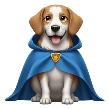 Dog wearing cape  sticker